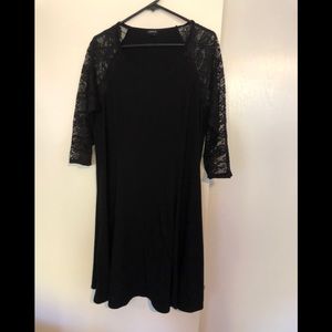 Black dress with lace sleeves